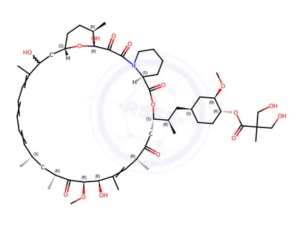 Chemical structure of 7-O-Desmethyl Temsirolimus