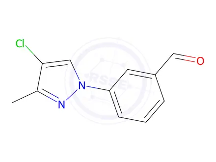 Chemical structure of 3-(4-Chloro-3-methyl-1h-pyrazol-1-yl)benzaldehyde