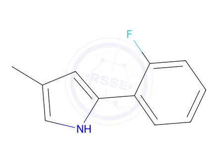 Chemical structure of 1H-Pyrrole, 2-(2-fluorophenyl)-4-methyl-