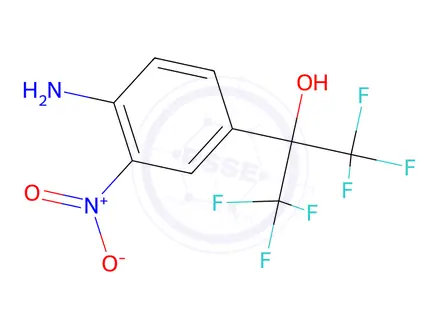 Chemical structure of 2-(4-Amino-3-nitrophenyl)-1,1,1,3,3,3-hexafluoropropan-2-ol