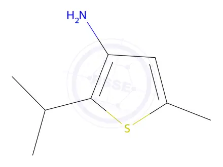Chemical structure of 2-Isopropyl-5-methylthiophen-3-amine