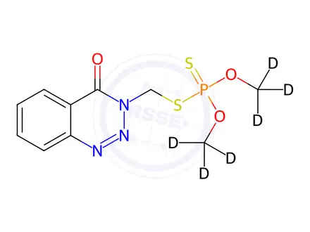 Chemical structure of Azinphos-methyl-d6 (dimethyl-d6)