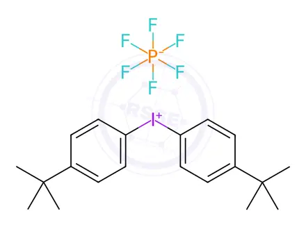 Chemical structure of Bis(4-(tert-butyl)phenyl)iodonium Hexafluorophosphate(V)