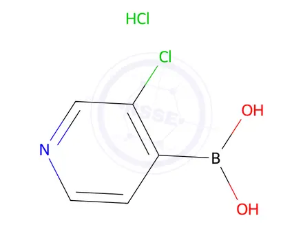 Chemical structure of (3-Chloropyridin-4-yl)boronic acid hydrochloride