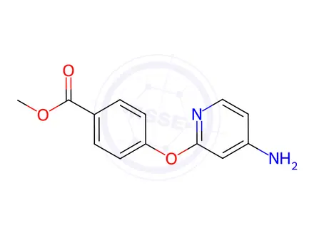 Chemical structure of Benzoic acid, 4-[(4-amino-2-pyridinyl)oxy]-, methyl ester