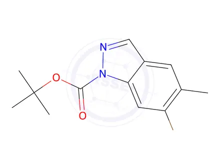 Chemical structure of Tert-butyl 6-bromo-5-methyl-1H-indazole-1-carboxylate
