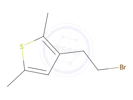 Chemical structure of 3-(2-Bromoethyl)-2,5-dimethylthiophene