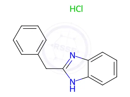 Chemical structure of 2-Benzylbenzimidazole Hydrochloride