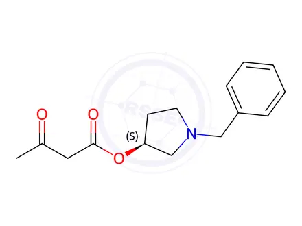 Chemical structure of [(3S)-1-Benzylpyrrolidin-3-yl] 3-oxobutanoate