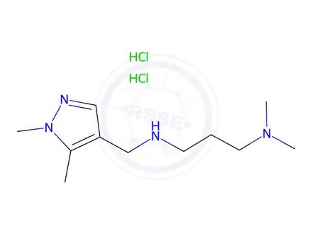 Chemical structure of N'-[(1,5-dimethyl-1H-pyrazol-4-yl)methyl]-N,N-dimethylpropane-1,3-diamine