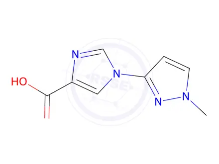 Chemical structure of 1-(1-Methyl-1h-pyrazol-3-yl)-1h-imidazole-4-carboxylic acid