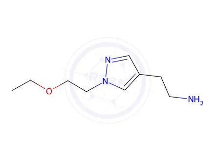 Chemical structure of 2-[1-(2-ethoxyethyl)-1h-pyrazol-4-yl]ethan-1-amine