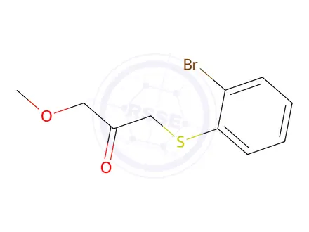 Chemical structure of 1-((2-Bromophenyl)thio)-3-methoxypropan-2-one