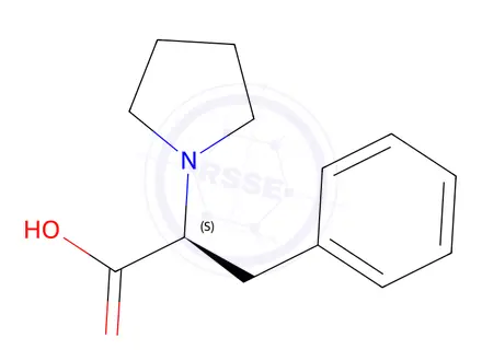 Chemical structure of (S)-3-Phenyl-2-(1-pyrrolidinyl)propanoic Acid