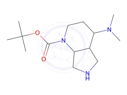 Chemical structure of Tert-butyl 4-(dimethylamino)octahydro-1H-pyrrolo[3,4-b]pyridine-1-carboxylate