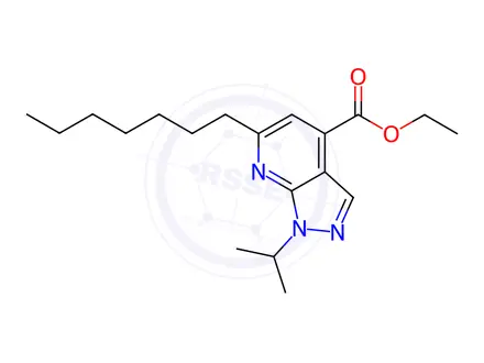 Chemical structure of Ethyl 6-heptyl-1-propan-2-ylpyrazolo[3,4-b]pyridine-4-carboxylate