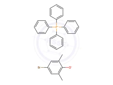 Chemical structure of tetraphenylphosphonium, salt with 4-bromo-2,6-xylenol (1:1)