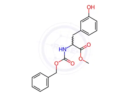 Chemical structure of Phenylalanine, 3-hydroxy-N-[(phenylmethoxy)carbonyl]-, methyl ester