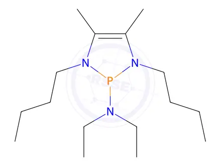 Chemical structure of 1,3,2-Diazaphosphol-4-ene, 2-(diethylamino)-1,3-dibutyl-4,5-dimethyl-