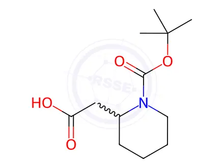 Chemical structure of 1-Boc-2-piperidineacetic acid