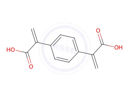 Chemical structure of (2E,2'E)-3,3'-(1,4-Phenylene)bis[2-propenoic acid]