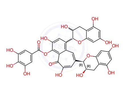 Chemical structure of theaflavine gallate