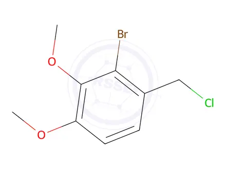 Chemical structure of 2-bromo-1-(chloromethyl)-3,4-dimethoxybenzene