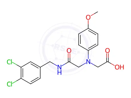 Chemical structure of [{2-[(3,4-Dichlorobenzyl)amino]-2-oxoethyl} (4-methoxyphenyl)amino]acetic acid