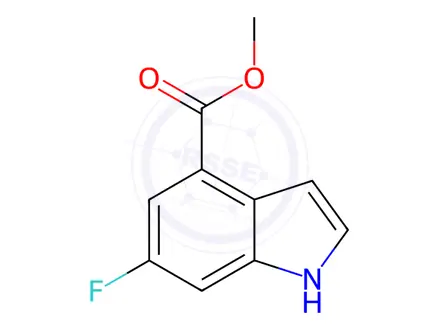 Chemical structure of Methyl 6-fluoro-1H-indole-4-carboxylate