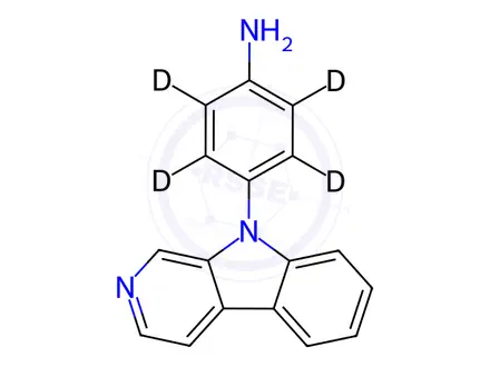 Chemical structure of 9-(4'-Aminophenyl)-9H-pyrido[3,4-b]indole-d4