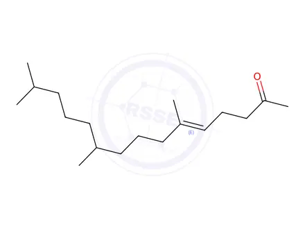 Chemical structure of (E)-6,10,14-Trimethylpentadec-5-en-2-one