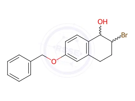 Chemical structure of 6-(benzyloxy)-2-bromo-1,2,3,4-tetrahydronaphthalen-1-ol