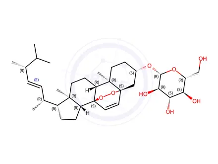 Chemical structure of Ergosterol peroxide glucoside