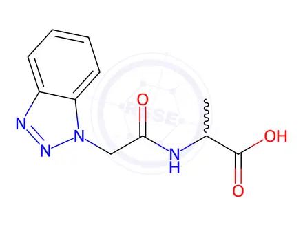 Chemical structure of Alanine, N-[2-(1H-benzotriazol-1-yl)acetyl]-