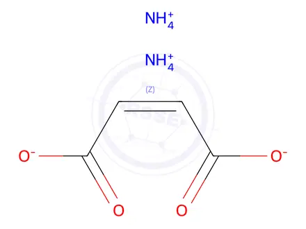 Chemical structure of diammonium maleate