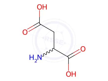 Chemical structure of DL-Aspartic acid