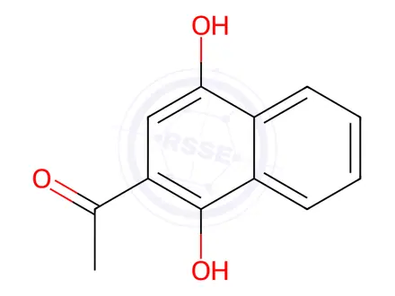 Chemical structure of 1-(1,4-Dihydroxynaphthalen-2-yl)ethan-1-one