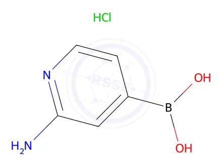 Chemical structure of (2-Aminopyridin-4-yl)boronic acid hydrochloride