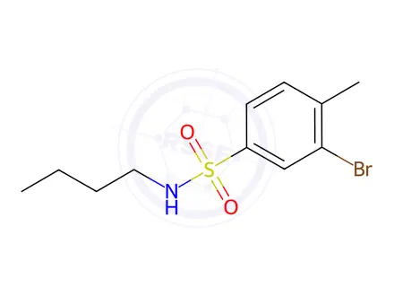 Chemical structure of N-Butyl 3-bromo-4-methylbenzenesulfonamide