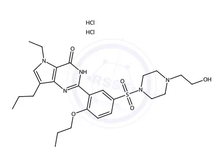 Chemical structure of Mirodenafil dihydrochloride