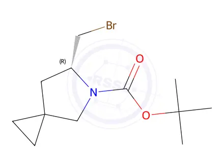 Chemical structure of Tert-butyl (R)-6-(bromomethyl)-5-azaspiro[2.4]Heptane-5-carboxylate