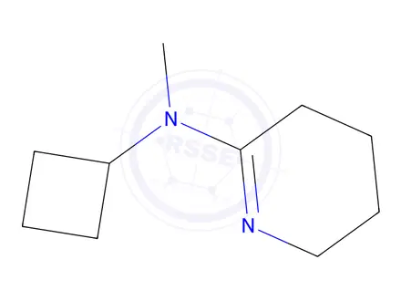Chemical structure of N-cyclobutyl-N-methyl-3,4,5,6-tetrahydropyridin-2-amine