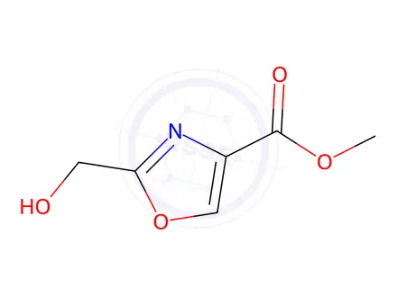 Chemical structure of 4-Oxazolecarboxylic acid, 2-(hydroxymethyl)-, methyl ester