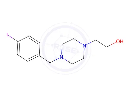 Chemical structure of 2-(4-(4-Iodobenzyl)piperazin-1-yl)ethan-1-ol