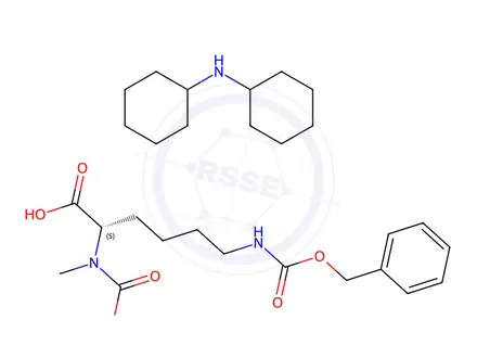 Chemical structure of Boc-N-Me-Lys(Z)-OH · DCHA