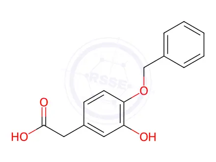 Chemical structure of 4-Benzyloxy-3-hydroxyphenylacetic Acid