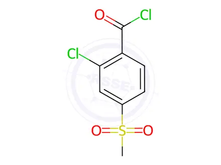 Chemical structure of 2-Chloro-4-(methylsulphonyl)benzoyl Chloride