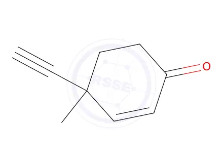 Chemical structure of 2-Cyclohexen-1-one, 4-ethynyl-4-methyl-(9CI)