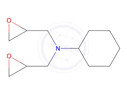 Chemical structure of N,N-bis(2,3-epoxypropyl)cyclohexylamine