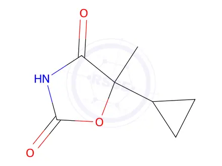 Chemical structure of 5-cyclopropyl-5-methyl-1,3-oxazolidine-2,4-dione